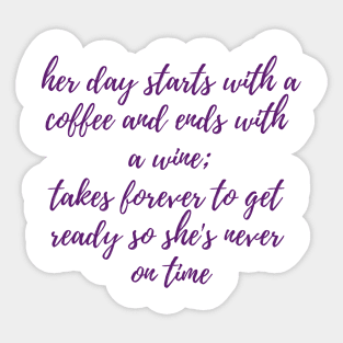 Coffee and Wine Sticker